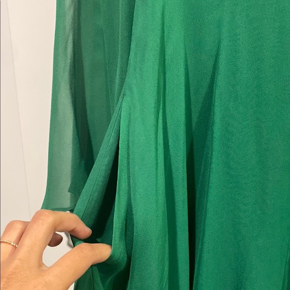 Chic Green Silk Dress, size 2, Rebecca Taylor - Picture 5 of 7